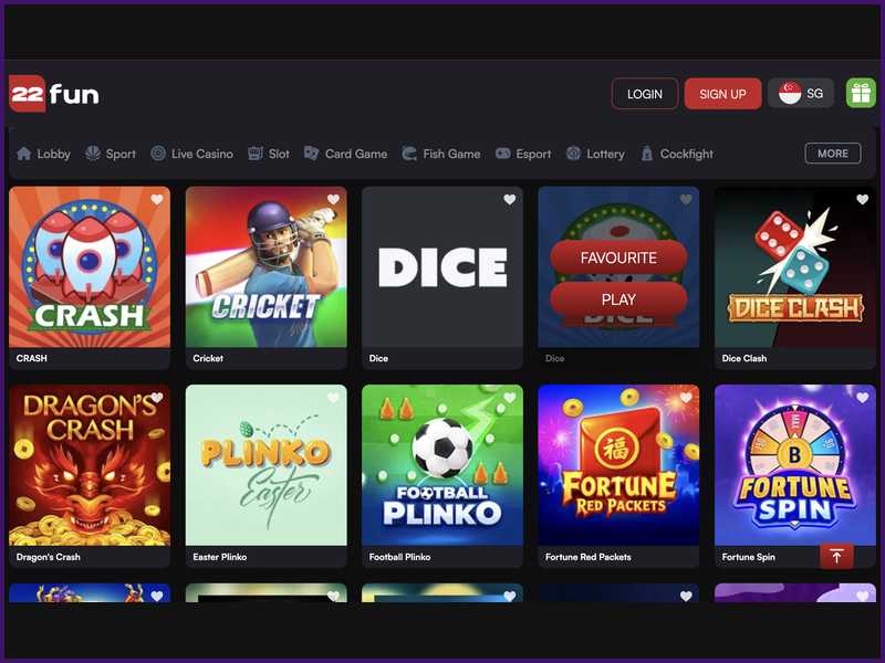 How to sign up at 22fun Casino