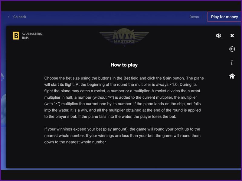 Демо-режим Aviamasters