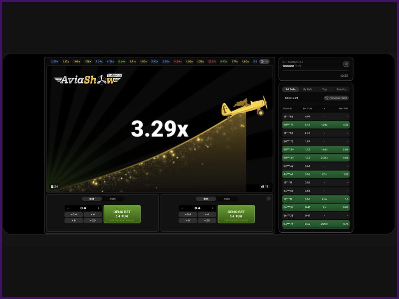 Additional Auto Play settings in Aviashow