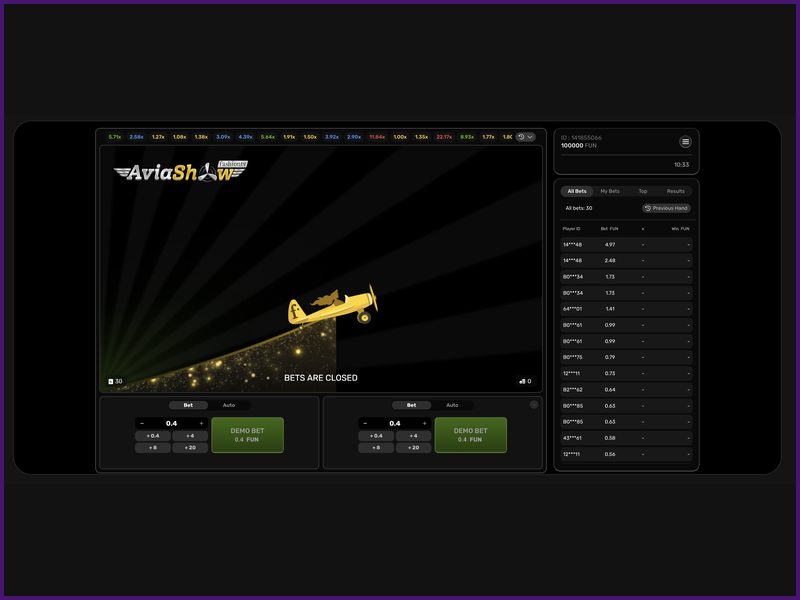 Automatic Cashout at Aviashow