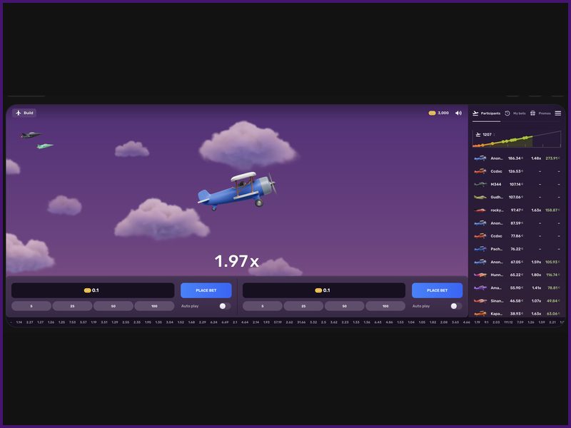 Modo de apostas reais no Aviatrix