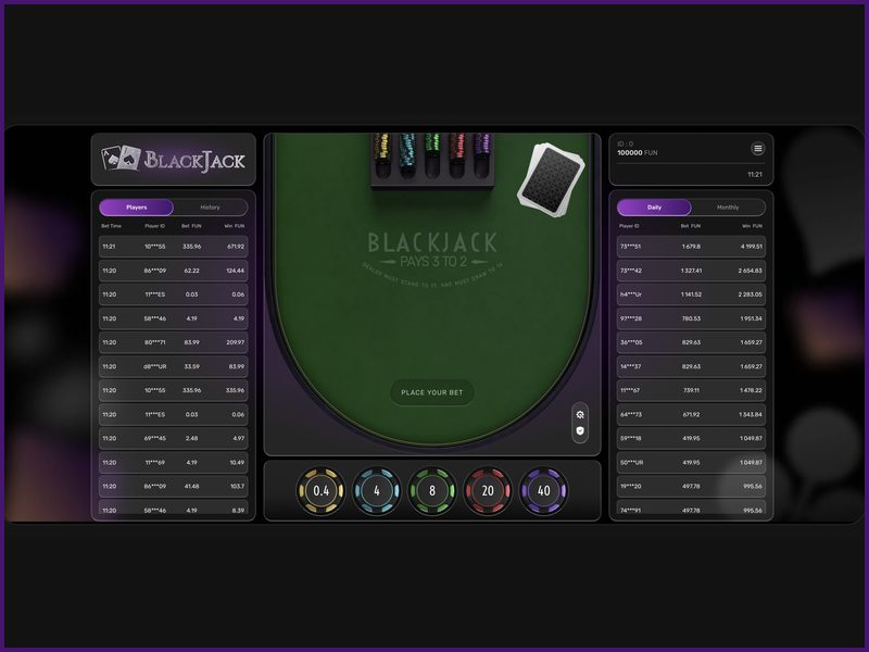 Mobile version of BlackJack