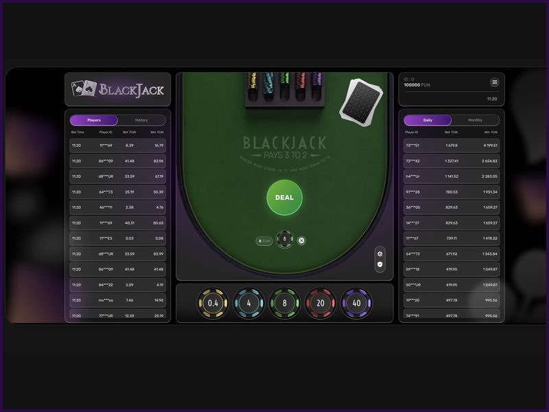 BlackJack's user-friendly interface