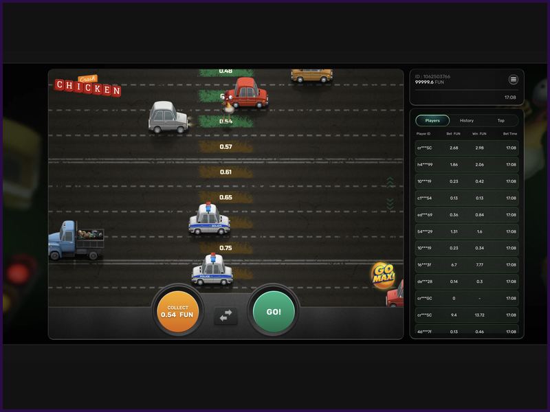 Chicken Crash Interface and Visual Settings