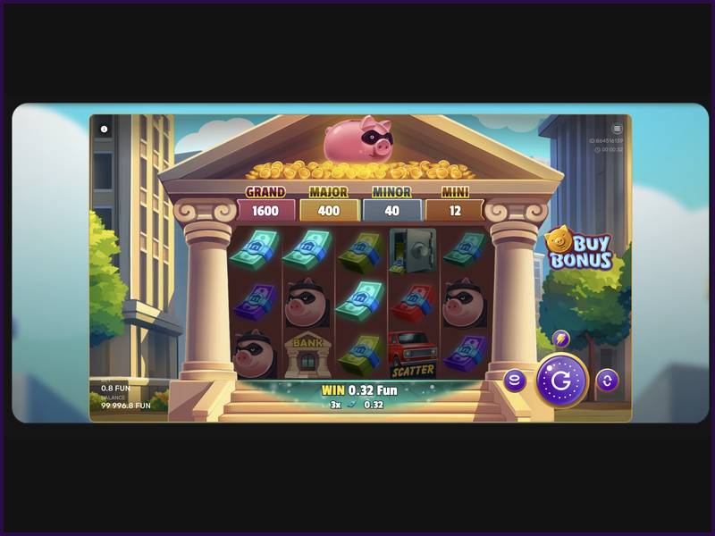 Caractéristiques principales de la machine à sous Gangsta Piggy Hold and Win