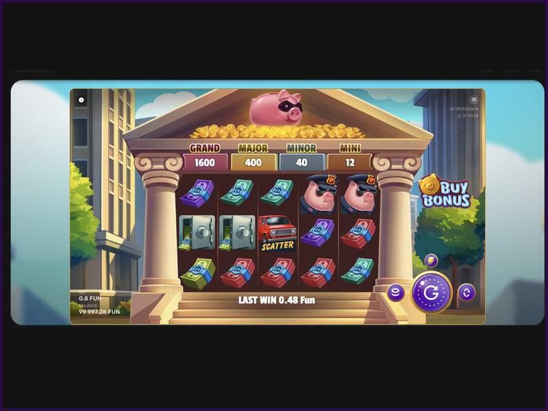 Principales caractéristiques du jeu Gangsta Piggy