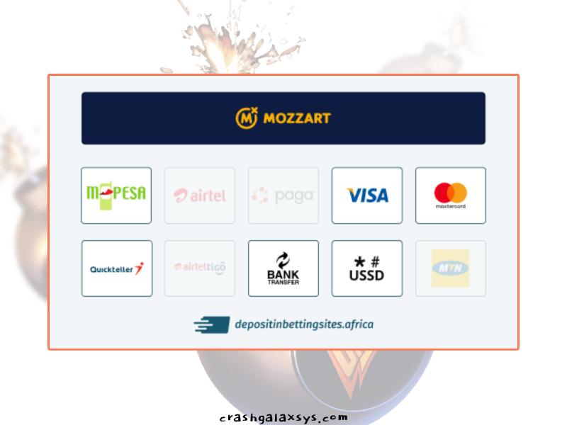 Comment faire un dépôt pour Crash Galaxsys chez Mozzart Bet