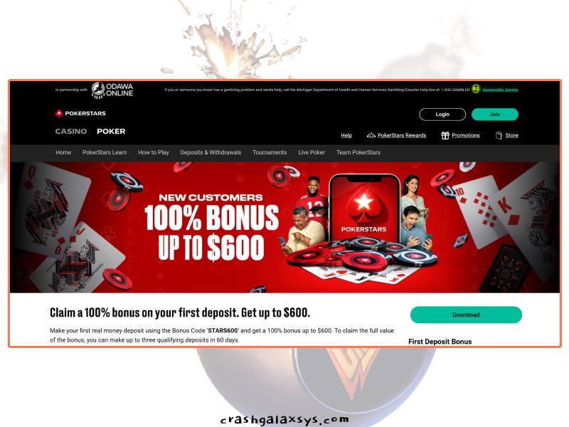 Bonuses and promotions for Crash gamblers at PokerStars Casino