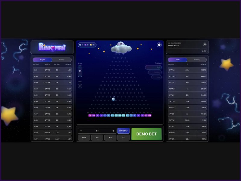 The mobile version of Plinkoman