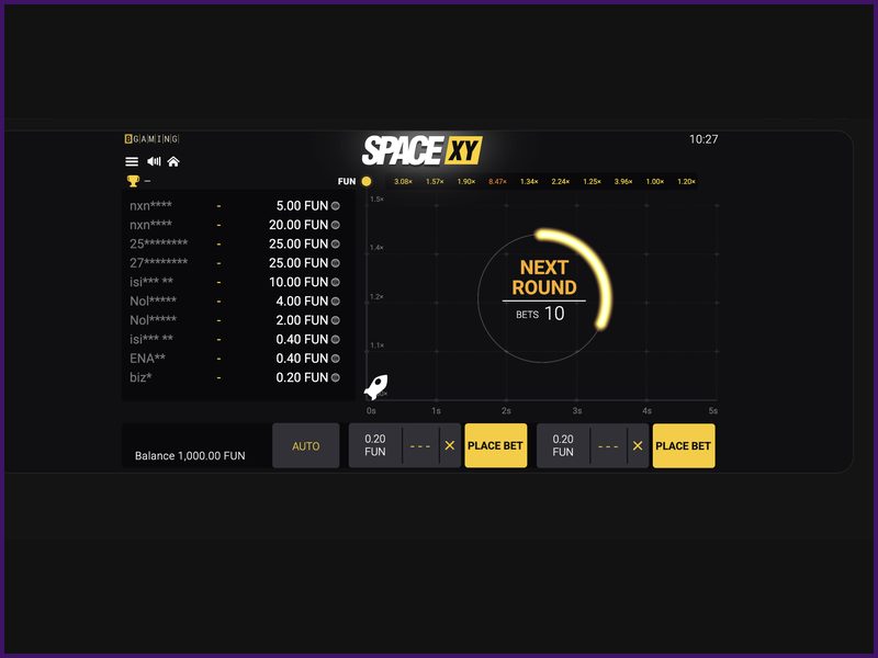 Risk-free demo mode at Space XY