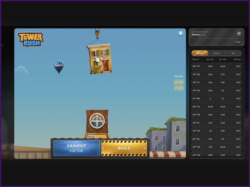 Play Tower Rush for free with no risk